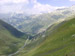 Blick ber das Rhonetal (ganz unten) zum Grimselpass (links)